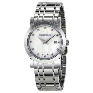 BURBERRY Heritage Diamond Pearl Steel Ladies Watch
